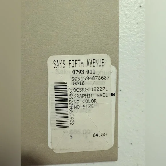 Off-White “Paperwork” Graphic Nail Adhesive
